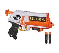 NERF Ultra Four Dart Blaster -- 4 Ultra Darts, Single-Shot Blasting, 2-Dart Storage -- Compatible Only Ultra Darts