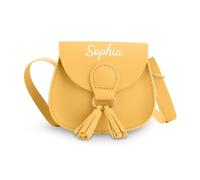 Nergaebe Monedero Personalizado para Niños para Niñas Pequeñas, Bonito Bolso Cruzado con Borla, Monedero Personalizado para Niña con Nombre