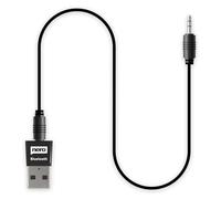 Nero Adaptador AUX Bluetooth 5.0 para coche | Transmitir música de forma inalámbrica desde Smartphone | Receptor con clavija de 3,5 mm y USB | Se inicia automáticamente, sin batería | Alcance de 10 m