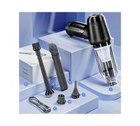 (nero) Aspirapolvere per auto, potente aspirazione, mini macchina per la pulizia, portatile e senza