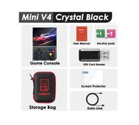 (Nero - con borsa - senza scheda (0 giochi) Consola Miyoo Mini V4 2.8'' IPS OCA 1900mAh Lettori di