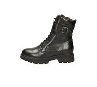 NERO GIARDINI 14763 nero stivaletti donna anfibio lacci due zip fibbia 38