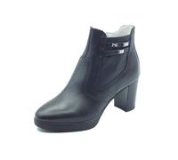 Nero Giardini Botas de tobillo 'Nero Giardini Tronchetti con tacco Donna E615080D Nero pelle nero' negro 39 negro