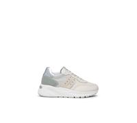 Nero Giardini E409852D - Zapatillas de mujer de piel, gamuza y lona, Hueso, 35 EU