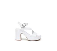 Nero Giardini E410400D - Sandalias de mujer de piel, Color blanco., 38 EU