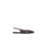 Nero Giardini E512362D Slingback Mujer De Tejido Y Piel - Azul 38 EU