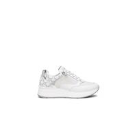Nero Giardini E512930D Zapatillas de mujer de piel, tela y material técnico, Color blanco., 37 EU