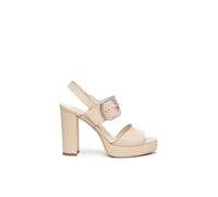 Nero Giardini E513354D - Sandalias de mujer de piel, lino, 39 EU