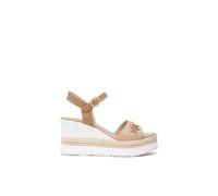 Nero Giardini E513552D - Sandalias de mujer de piel, lino, 37 EU
