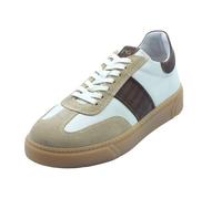 Nero Giardini E601140U Velour Nudo Sparta Hueso Zapatillas Deportivas para Hombres Cuero Hueso y Nubuck Beige, Terciopelo desnudo, 40 EU