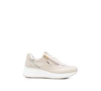 Nero Giardini E615190D Sneakers De Mujer De Piel Y Material Técnico - Marfil 38 EU