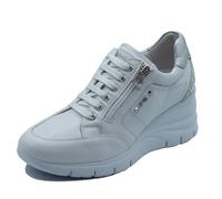 Nero Giardini E615221D Chile Blanco Zapatillas para Mujer de Piel con Cuña, Color blanco., 36 EU