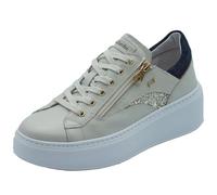 Nero Giardini E615290D Velevet col. Hueso Zapatillas para mujer de piel con cuña, Hueso, 36 EU