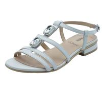 Nero Giardini E615760D Nappa Blanco Sandalias para Mujer de Piel con Correa y Tacón Bajo, Color blanco., 39 EU