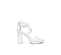 Nero Giardini E615800D Sandalias Mujer De Piel - Blanco 37 EU