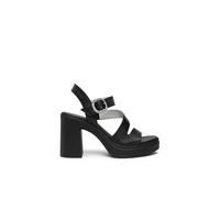 Nero Giardini E616080D - Sandalias de mujer de piel, Negro , 38