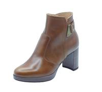 Nero Giardini I411220D Manolete Cuero Botines Elegantes con Tacón Alto para Mujer de Piel Lampo, cuero, 38 EU