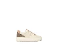 Nero Giardini I514160D - Zapatillas de mujer de piel, gamuza y material técnico, Leche, 40 EU