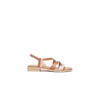 Nero Giardini E513422D - Sandalias de mujer de piel y material técnico, lino, 38 EU
