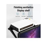 (Nero L) Organizzatore per ufficio domestico Schermo TV Supporto superiore Mini supporto da parete per