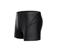 (nero-L) Pantaloncini da bagno da uomo, impermeabili, ad asciugatura rapida, costume da bagno, vita