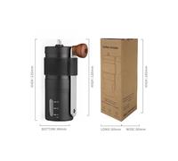 (Nero) Macinacaffè manuale multifunzionale Mini in acciaio inossidabile per chicchi di caffè Macinacaffè