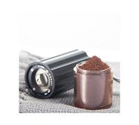 (Nero) Macinacaffè manuale portatile conico per chicchi di caffè, grana regolabile per caffè espresso,