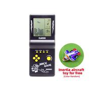 (Nero) Nuova console di gioco a blocchi con grande schermo, 23 giochi di mattoni integrati, velocità/difficoltà