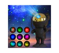 (Nero) Proiettore di stelle e astronauti a LED, luce notturna, cielo stellato, lampada decorativa per
