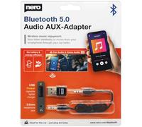 Nero Receptor de audio Bluetooth 5.0 | Haz que tu estéreo de alta fidelidad o coche sea inalámbrico | Dongle USB con conector de 3.5 mm y cable de 48 cm | No necesita batería | Conexión automática |