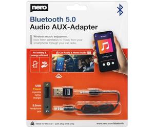 Nero Receptor de audio Bluetooth 5.0 | Haz que tu estéreo de alta fidelidad o coche sea inalámbrico | Dongle USB con conector de 3.5 mm y cable de 48 cm | No necesita batería | Conexión automática |