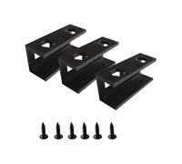 (Nero) Soporte para computadora portátil bajo la mesa de plástico de 3 pezzi con viti, soporte para