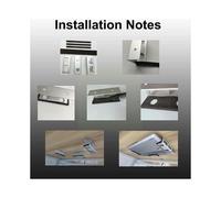 (nero) Soporte para computadora portátil nero/argento da montare sotto la scrivania con staffa di supporto