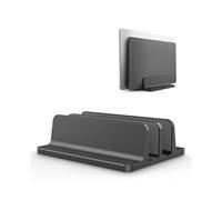 (Nero) Soporte vertical para computadora portátil Soporte doble de escritura con base regulable