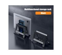 (Nero) Soporte vertical regulable antiscívolo Soporte de escritura Gravity para Apple Mac mini MacBook