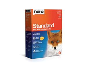 Nero Standard 2019 - Software de video (1 licencia(s), Plurilingüe, Completo, Caja, 3GP,ASF,AVC,AVI,BSF,DAT,DivX,FLV,H.264,M-JPEG,MKV,MOV,MP4,MPEG,MPG,VOB,WMV, AAC,AC3,AIFF,APE,CD-A,FLAC,M4A,MKA,MP2,MP3,MP4,OGA,OGG,WMA)