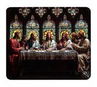 Nero Tappetino Mouse Piccolo 200x150x3mm, Tappetino Scrivania con Bordo Cucito, Mousepad Impermeabile e Antiscivolo, Pratica e Facile da Pulire, Accessori Gaming, Regalo Uomo, L'Ultima Cena 9-5263