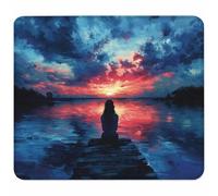 Nero Tappetino Mouse Piccolo 250x200x3mm, Tappetino Scrivania con Bordo Cucito, Mousepad Impermeabile e Antiscivolo, Pratica e Facile da Pulire, Accessori Gaming, Regalo Uomo, Leopardo F-8922