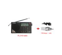 (Nero - USB) Radio portátil a banda completa Tecsun PL-310ET con display LED digital, radio estéreo