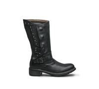 NEROGIARDINI Bota de piel con tachuelas y cierre de botones, Negro , 41 EU