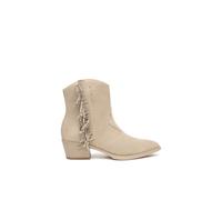 Nerogiardini- Botín al Tobillo de Ante- Shoes- Mujer- Beige- 38 EU- Botín al Tobillo de Ante