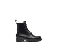 NeroGiardini I309183D - Guante negro para mujer de piel con cordones y cremallera, tacón bajo, Negro , 37 EU