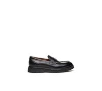 NeroGiardini - Mocasín de piel - Material exterior: piel - Material interior: piel - Suela de piel - Material de la base: goma - Fabricado en Italia, Negro , 42