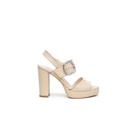 Nerogiardini - Sandalia de Plataforma de Lino - Shoes - Mujer - Beige - 40 EU -