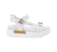 Nerogiardini - Sandalias de Cuero Italiano - Shoes - Mujer - Blanco - 37 EU -
