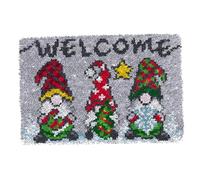 Neroyaner Latch Hook Kits for Adults Santa Claus Printed Unfinished Tapestry Kits for Adults DIY Crochet Christmas Rug Making Kit 19.7x15 Inch