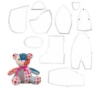 Neroyaner Memory Bear Template DIY Reusable 15x13inch Memory Bear Patterns Portable Washable Patterns for Sewing Quilting Art Craft 10Pcs