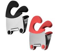 Neroyaner Soporte para cucharas de Acero Inoxidable Resistente al Calor 2pcs antiescaldaduras y cómodo Agarre Reutilizable con Clip para ollas de Cocina.