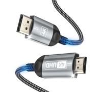 Nersligek 4K DisplayPort a HDMI Cable 5M, DP a HDMI Macho UHD 4K@30Hz/2K@60/1080P@120 Nylon DP a HDTV Uni-Directional Cord for DELL, Projector, Desktop, AMD, NVIDIA, Lenovo, HP, ThinkPad