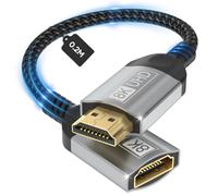 Nersligek Cable Alargador HDMI 8K 0.2M, Cable Prolongador Extensión HDMI 2.1 Macho-Hembra 48Gbps Ultra Alta Velocidad UHD HDR ARC 3D Compatible con TV Stick Roku Blu-Ray Xbox PS5 PS4 HDTV Laptop